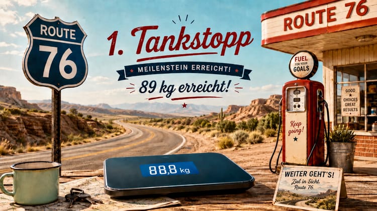 Route 76 - 1. Tankstopp erreicht!