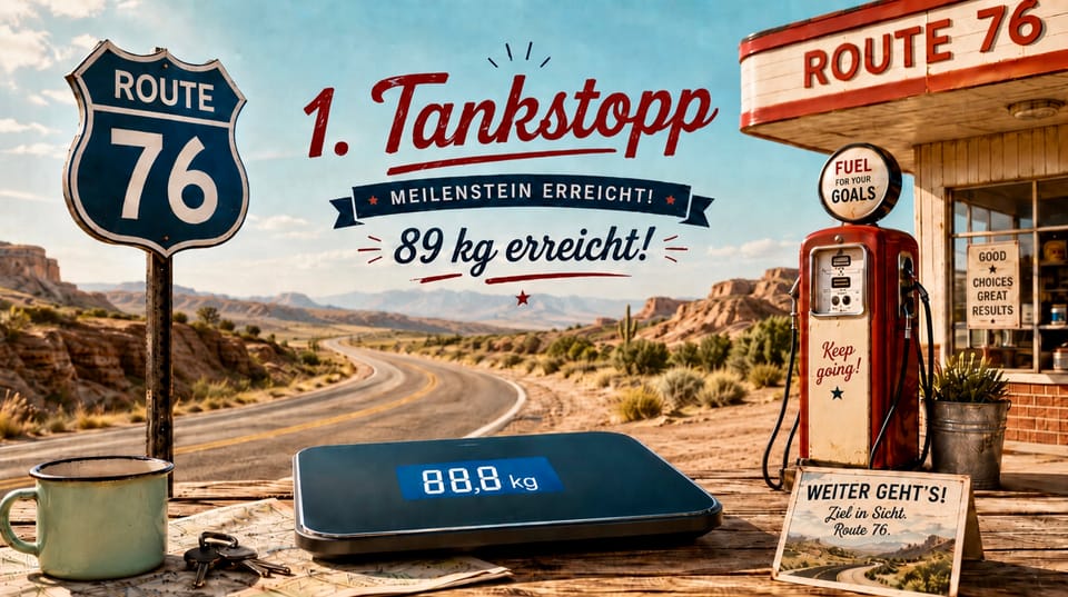 Route 76 - 1. Tankstopp erreicht!