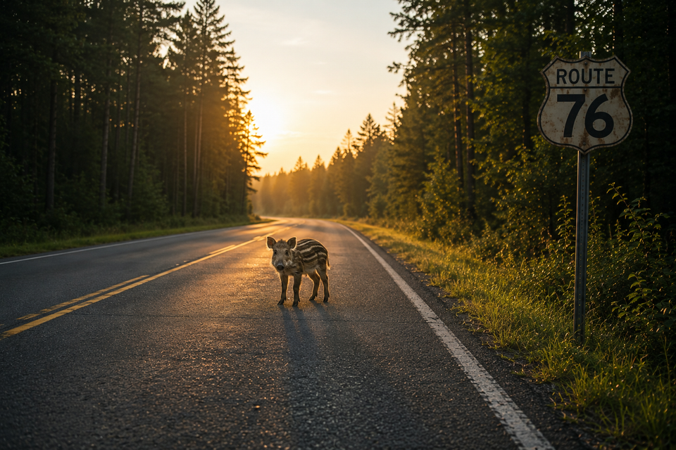Route 76 - Schwein gehabt!
